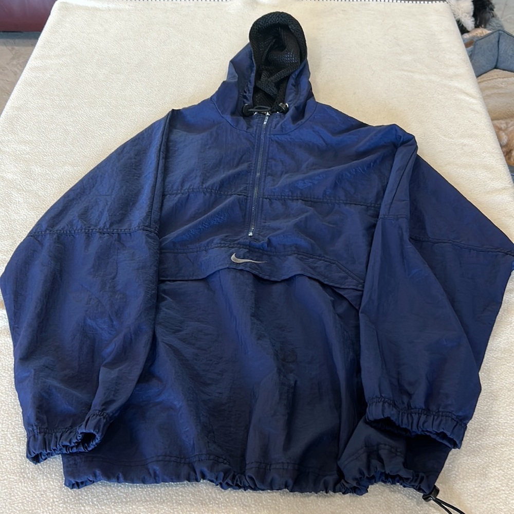 Nike Vintage 90’s  Quarter Zip Hooded Jacket Size‎ L (B1)